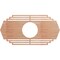 Ekena Millwork Chrysler Wood Fretwork Pierced Ceiling Medallion, Cherry, 34"W x 17"H x 9"ID x 1/4"T CMWP34X17X0250CSCH - alternate 1
